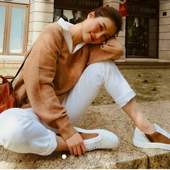 burberry salmond leather and cotton sneakers